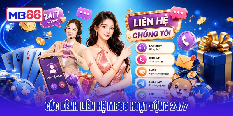 Các kênh liên hệ MB88 hoạt động 24/7