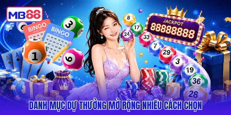 Danh mục dự thưởng mở rộng nhiều cách chọn