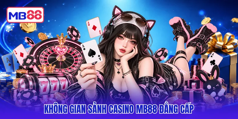Không gian sảnh casino MB88 đẳng cấp